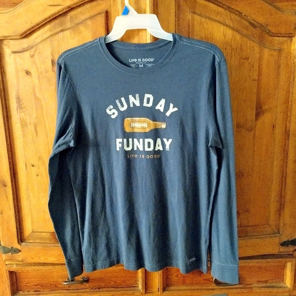 Life is Good Football Tee